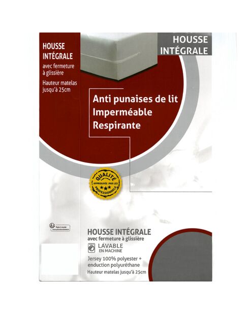Protège-Matelas Intégral Imperméable & Anti-punaises blanc