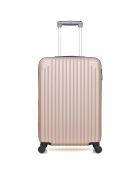 Valise Cabine 4 roues simples Carpates 55 cm rose doré