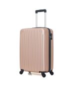 Valise Cabine 4 roues simples Carpates 55 cm rose doré