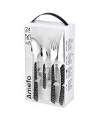 Ménagère Solstice noir/blanc - 24 pièces