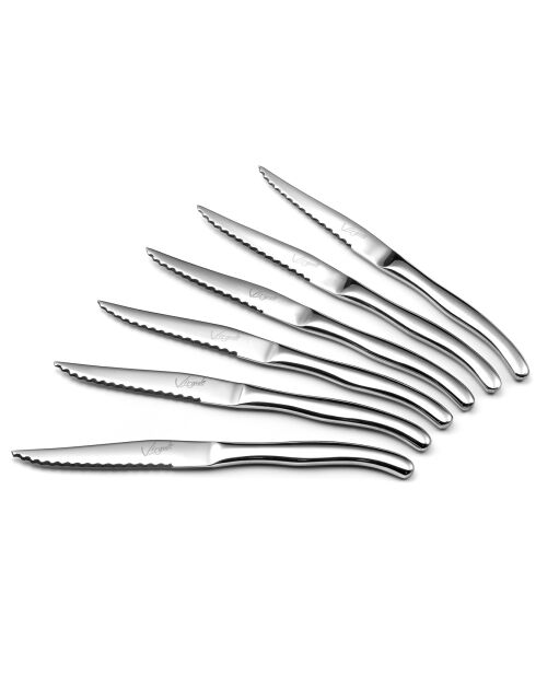 6 Couteaux à steack Virgule gris