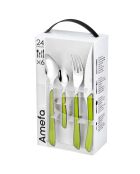 Ménagère Solstice vert anis - 24 pièces