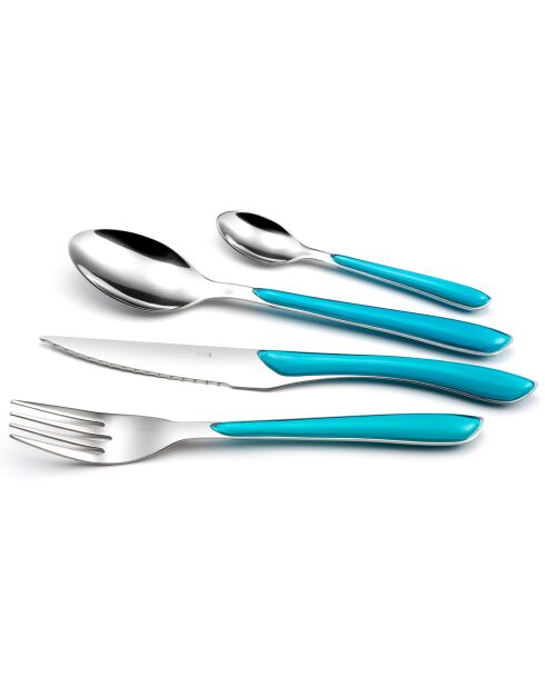 Ménagère Solstice turquoise - 24 pièces