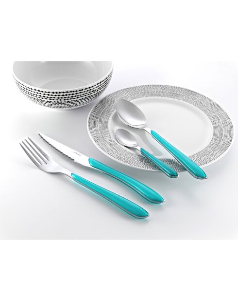Ménagère Solstice turquoise - 24 pièces