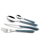 Juego de cubiertos Solstice de mezclilla azul - 24 piezas