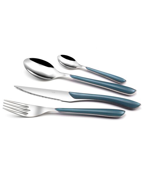 Ménagère Solstice bleu denim - 24 pièces