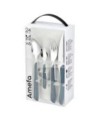 Juego de cubiertos Solstice de mezclilla azul - 24 piezas