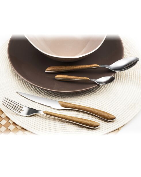 Ménagère Solstice bois clair - 24 pièces