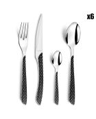 Ménagère Solstice noir/blanc - 24 pièces