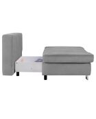 Canapé convertible avec coffre de rangement iota 2 places gris - 210x100x86 cm