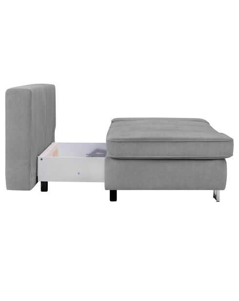 Canapé convertible avec coffre de rangement iota 2 places gris - 210x100x86 cm