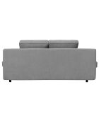 Canapé convertible avec coffre de rangement iota 2 places gris - 210x100x86 cm