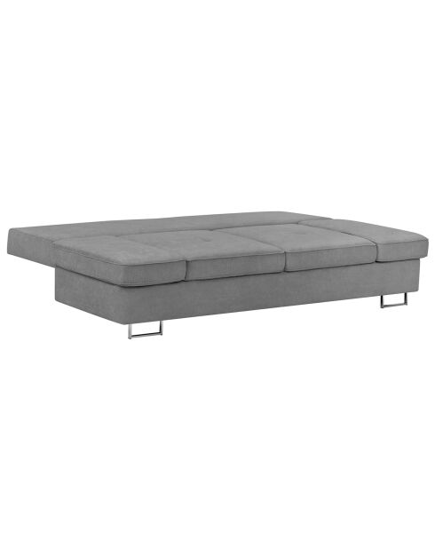 Canapé convertible avec coffre de rangement iota 2 places gris - 210x100x86 cm