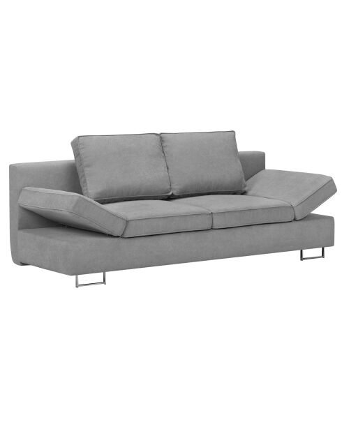 Canapé convertible avec coffre de rangement iota 2 places gris - 210x100x86 cm