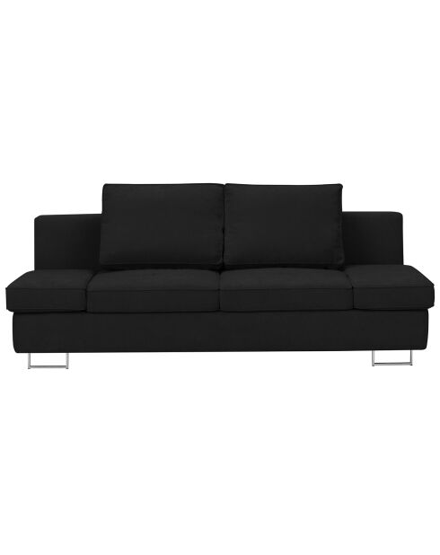 Canapé convertible avec coffre de rangement iota 2 places noir - 210x100x86 cm