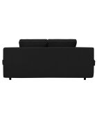 Canapé convertible avec coffre de rangement iota 2 places noir - 210x100x86 cm
