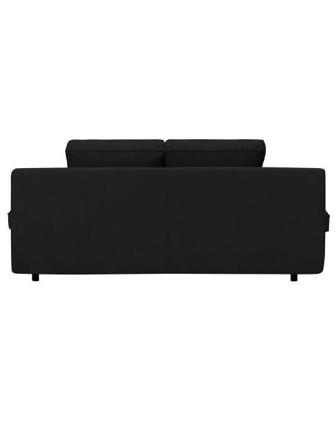 Canapé convertible avec coffre de rangement iota 2 places noir - 210x100x86 cm