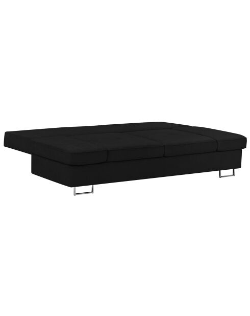 Canapé convertible avec coffre de rangement iota 2 places noir - 210x100x86 cm