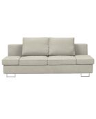 Canapé convertible avec coffre de rangement iota 2 places beige - 210x100x86 cm