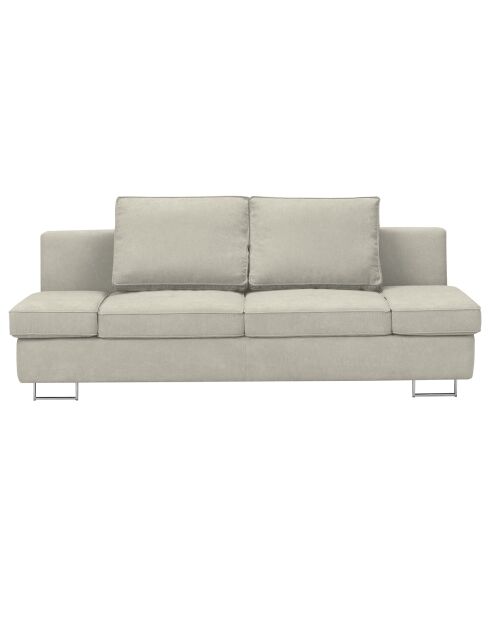 Canapé convertible avec coffre de rangement iota 2 places beige - 210x100x86 cm