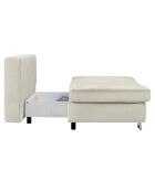 Canapé convertible avec coffre de rangement iota 2 places beige - 210x100x86 cm