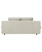 Canapé convertible avec coffre de rangement iota 2 places beige - 210x100x86 cm