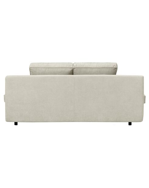 Canapé convertible avec coffre de rangement iota 2 places beige - 210x100x86 cm