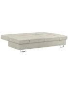 Canapé convertible avec coffre de rangement iota 2 places beige - 210x100x86 cm