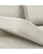 Canapé convertible avec coffre de rangement iota 2 places beige - 210x100x86 cm