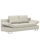 Canapé convertible avec coffre de rangement iota 2 places beige - 210x100x86 cm