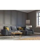 Canapé d'angle droit velours convertible avec coffre de rangement diane 4 places gris foncé - 260x188x87 cm