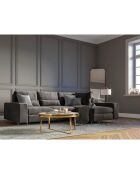 Canapé d'angle droit velours convertible avec coffre de rangement diane 4 places marron foncé - 260x188x87 cm