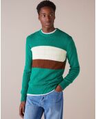 Pull Norter vert/écru/marron