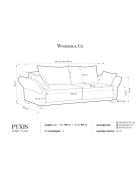 Canapé velours convertible avec coffre de rangement pyxis 3 places bleu roi - 245x100x90 cm