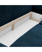 Canapé velours convertible avec coffre de rangement pyxis 3 places bleu roi - 245x100x90 cm
