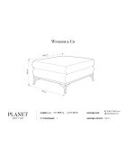 Pouf planet gris foncé - 106x78x44 cm