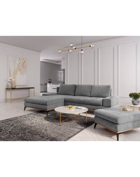 Pouf Astre gris - 106x78x44 cm