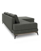 Canapé d'angle droit convertible avec coffre de rangement planet 5 places gris foncé - 315x212x87 cm