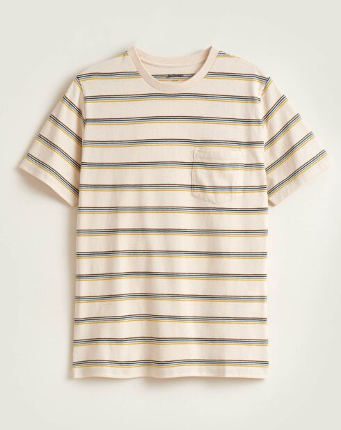 T-Shirt Vinzo à rayures écru