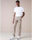 Pantalon chino slim Porths à carreaux beige