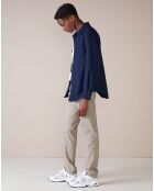 Pantalon chino slim Porths à carreaux beige