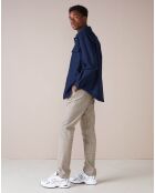 Pantalon chino slim Porths à carreaux beige