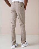 Pantalon chino slim Porths à carreaux beige