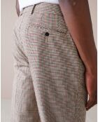 Pantalon chino slim Porths à carreaux beige