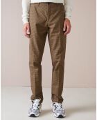 Pantalon chino slim Porths à carreaux marron