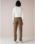 Pantalon chino slim Porths à carreaux marron