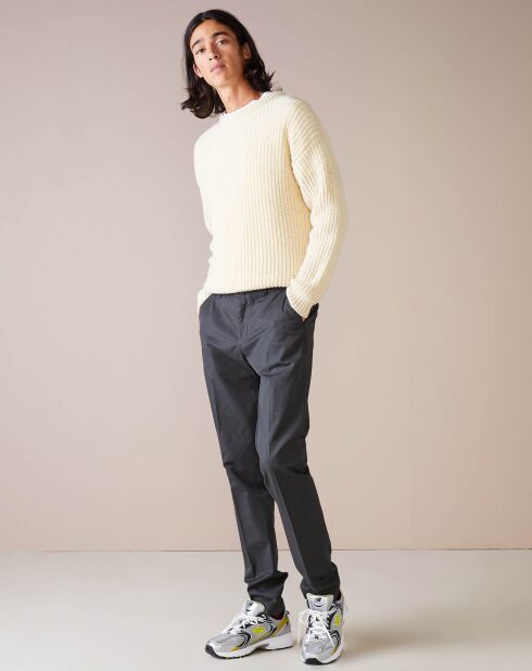 Pantalon chino slim Porths anthracite