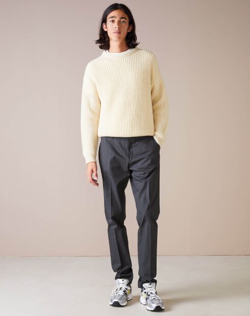 Pantalon chino slim Porths anthracite