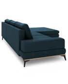 Canapé d'angle droit convertible avec coffre de rangement planet 5 places pétrole - 315x212x87 cm