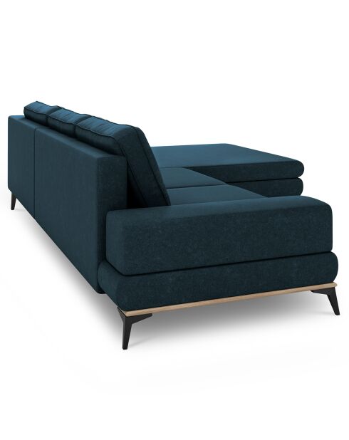 Canapé d'angle droit convertible avec coffre de rangement planet 5 places pétrole - 315x212x87 cm